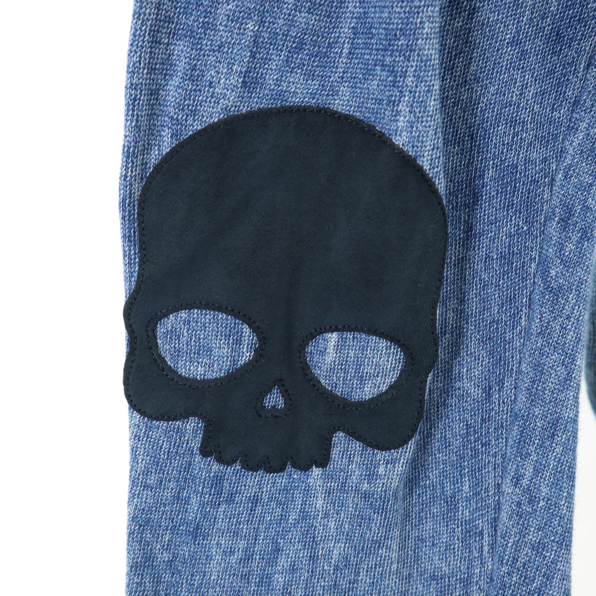 HYDROGEN ハイドロゲン イタリア製 長袖 インディゴ染め Vネック ニットカーディガン L 青紺 メンズ