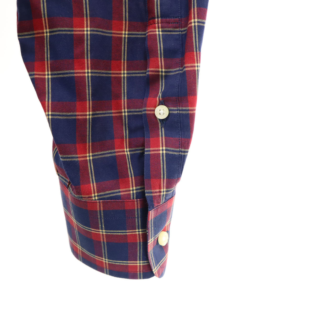 Dunhill ダンヒル イタリア製 チェック柄 長袖 ボタンダウンシャツ S ネイビー メンズ