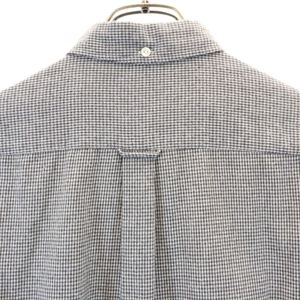 BEAMS PLUS ビームスプラス 日本製 チェック柄 長袖 コットンネル ボタンダウンシャツ S ブラック メンズ