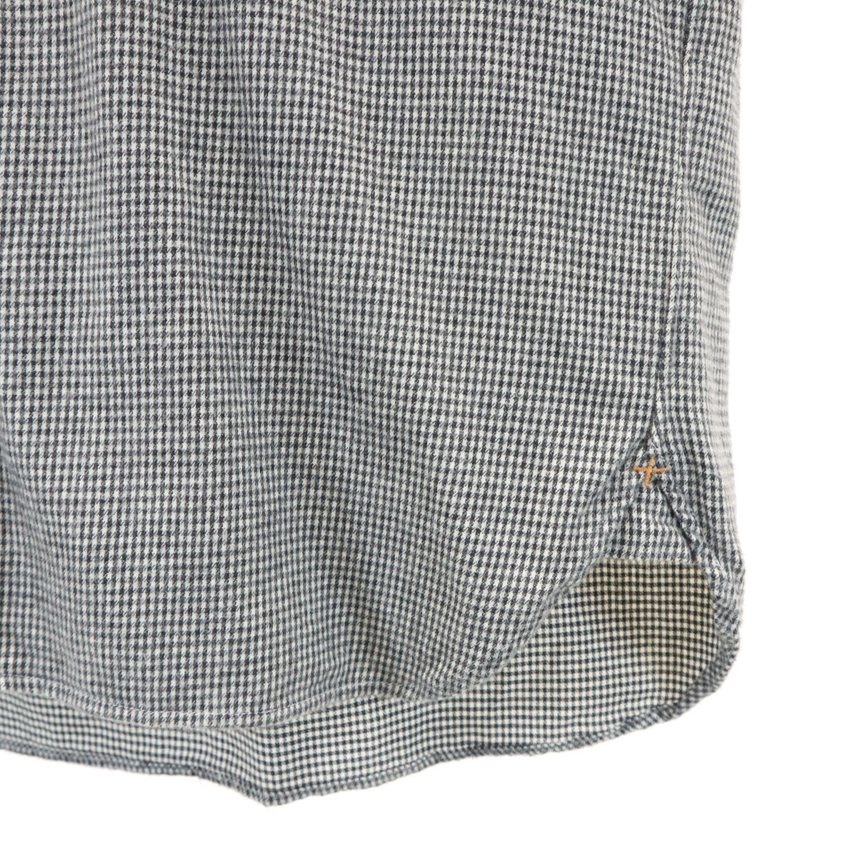 BEAMS PLUS ビームスプラス 日本製 チェック柄 長袖 コットンネル ボタンダウンシャツ S ブラック メンズ