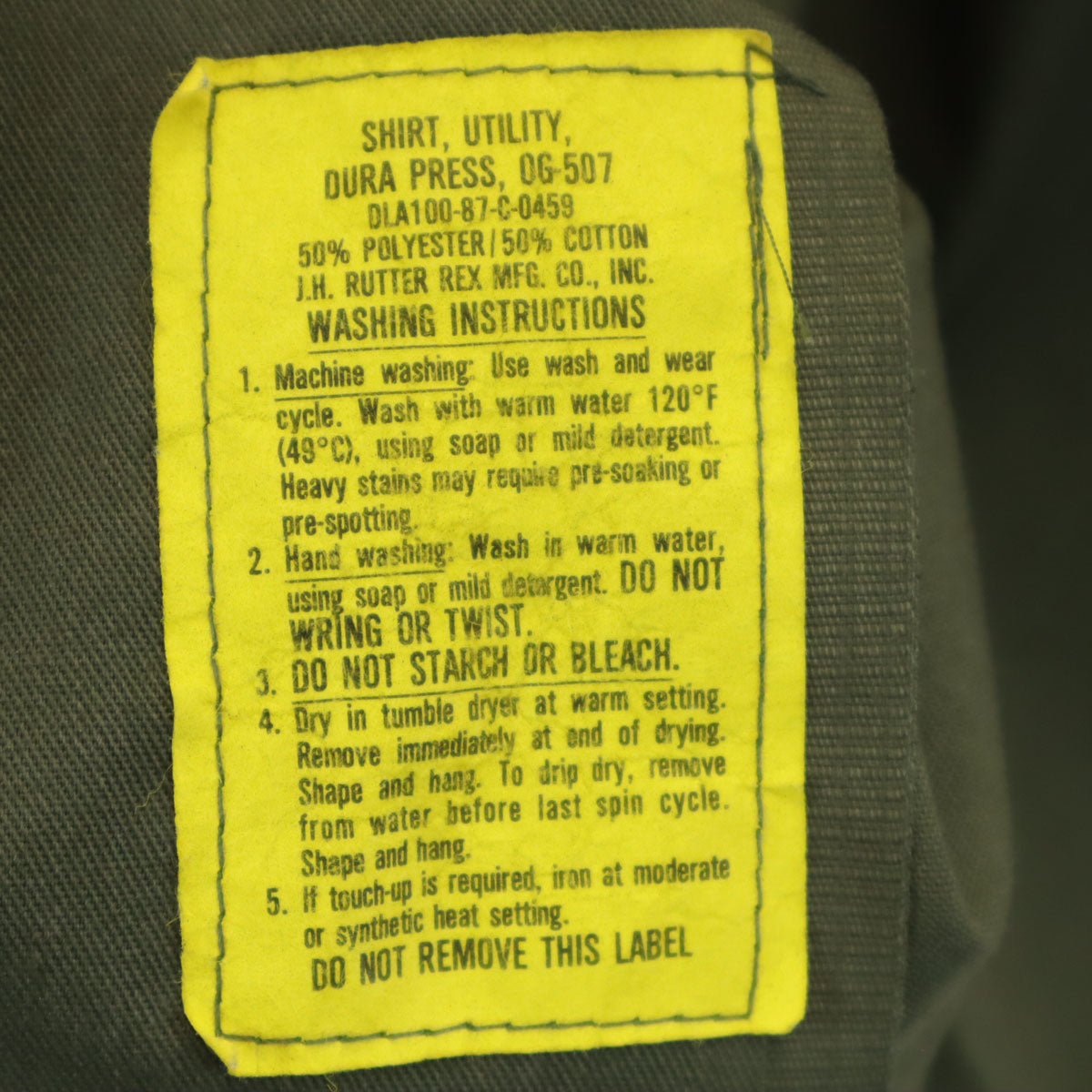 US ARMY アメリカ軍 80s 87年製 ヴィンテージ 長袖 ユーティリティー シャツ カーキ ミリタリー メンズ