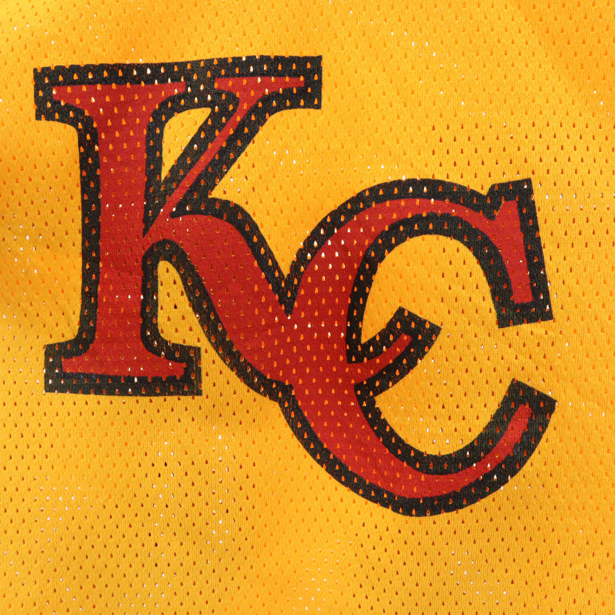 ALPHA アルファ 80s 90s オールド 長袖 メッシュ ユニフォーム シャツ M イエロー アイスホッケー メンズ