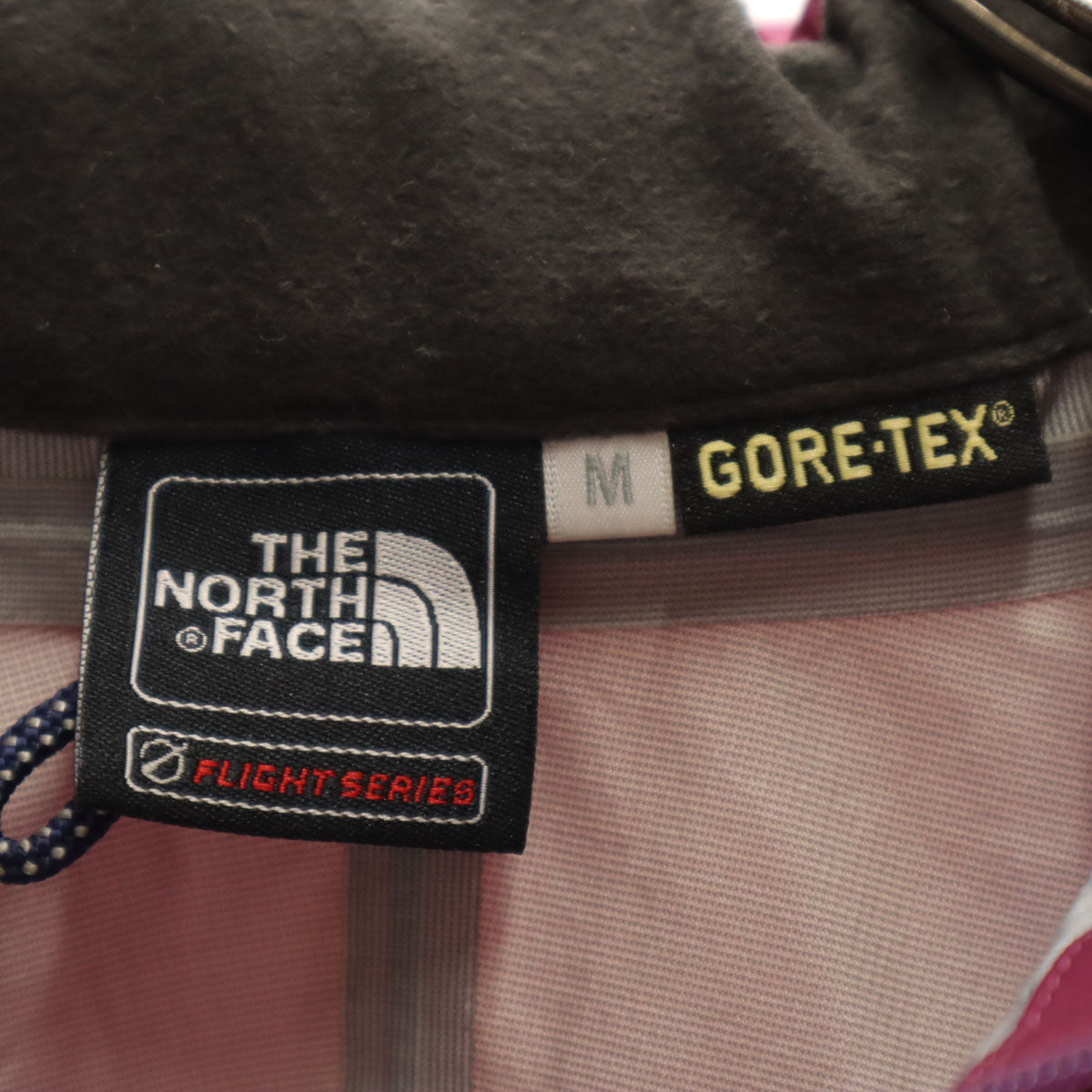 THE NORTH FACE ザノースフェイス GORE-TEX レインテックスフライト ナイロンジャケット M ピンク フーディー アウトドア NPW10710 レディース