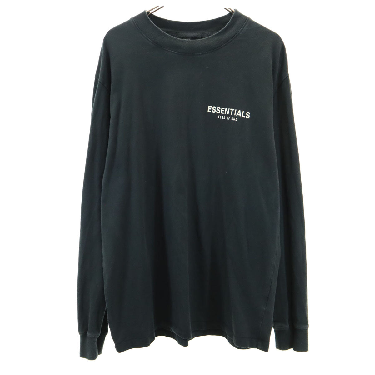 ESSENTIALS エッセンシャルズ バックプリント 長袖 プリント Tシャツ L ブラック ロンT メンズ