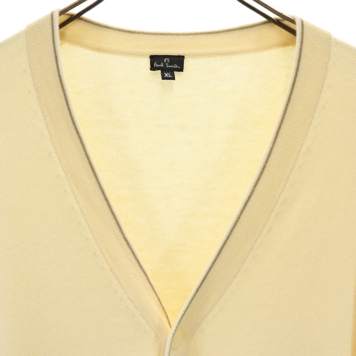 PS Paul Smith ピーエスポールスミス 長袖 ニットカーディガン XL ベージュ メンズ