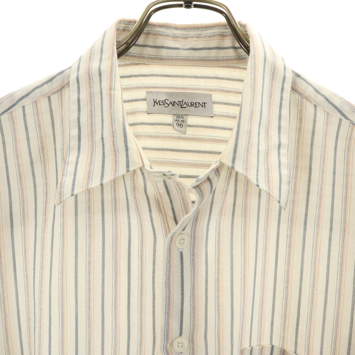 YVES SAINT LAURENT イヴサンローラン 長袖 シャツ M オフホワイト系 メンズ
