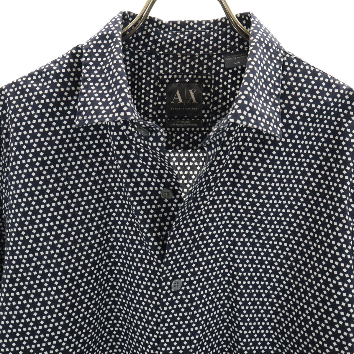 ARMANI EXCHANGE アルマーニエクスチェンジ 長袖 シャツ M ネイビー系 メンズ
