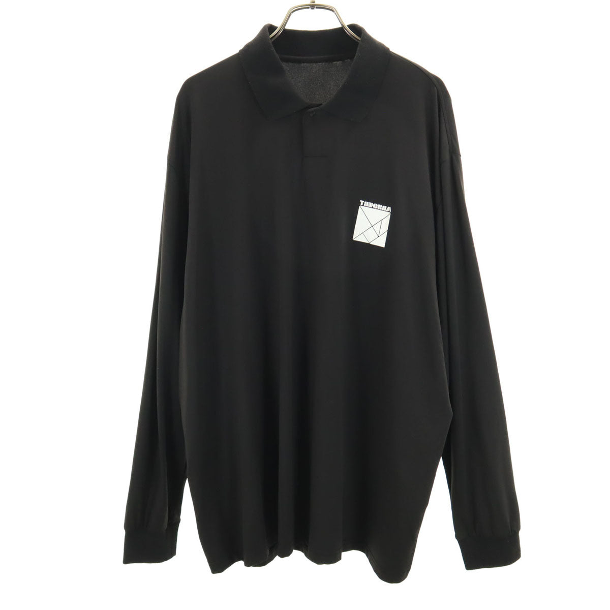タングラム 長袖 ポロシャツ LL ブラック ストレッチ メンズ