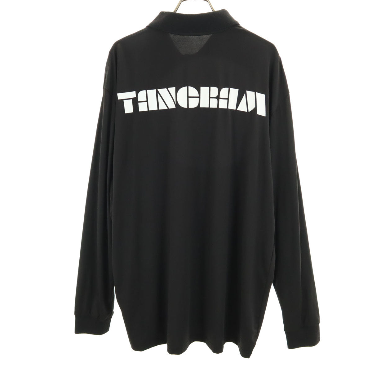 タングラム 長袖 ポロシャツ LL ブラック ストレッチ メンズ