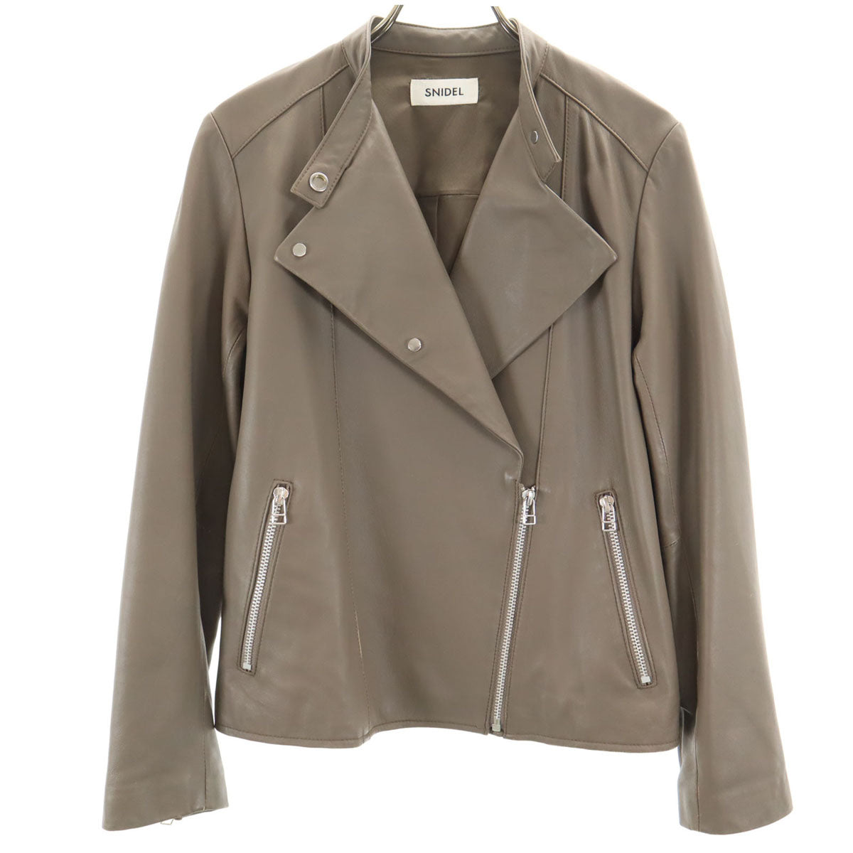 SNIDEL スナイデル ライダースジャケット 0 グレー系 レディース