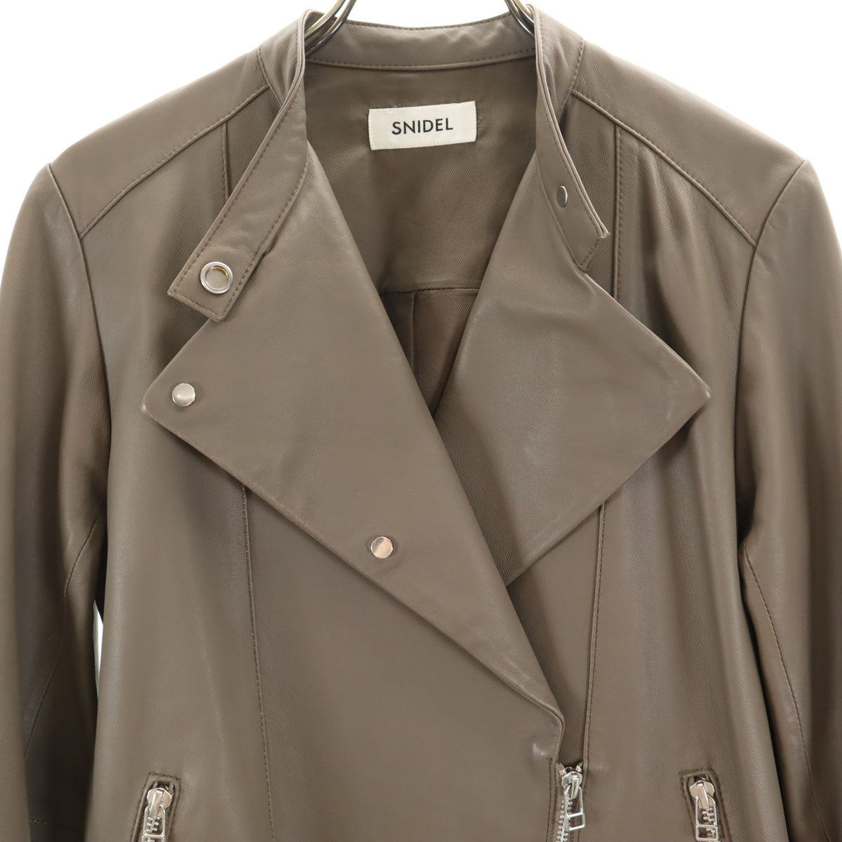 SNIDEL スナイデル ライダースジャケット 0 グレー系 レディース