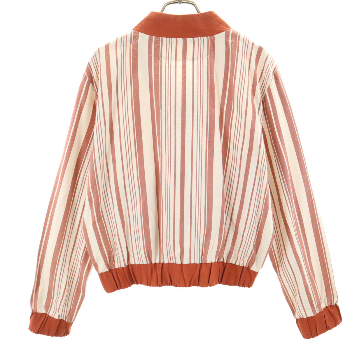 AMERICAN RHINO コットンジャケット L オレンジ×ホワイト レディース