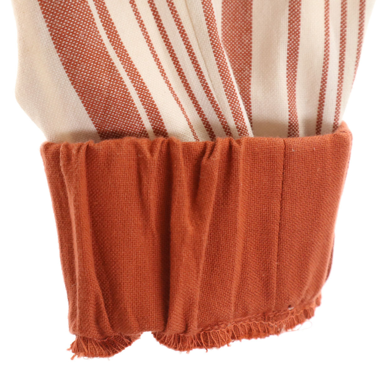 AMERICAN RHINO コットンジャケット L オレンジ×ホワイト レディース