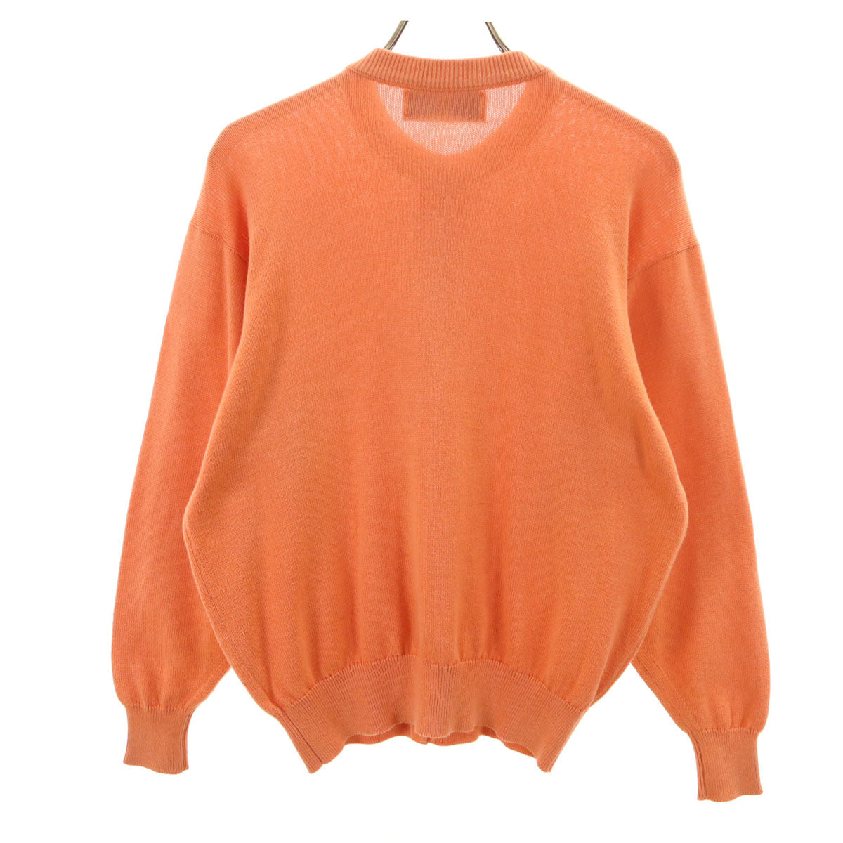 BALLANTYNE バランタイン スコットランド製 長袖 ニットカーディガン 38 オレンジ系 レディース