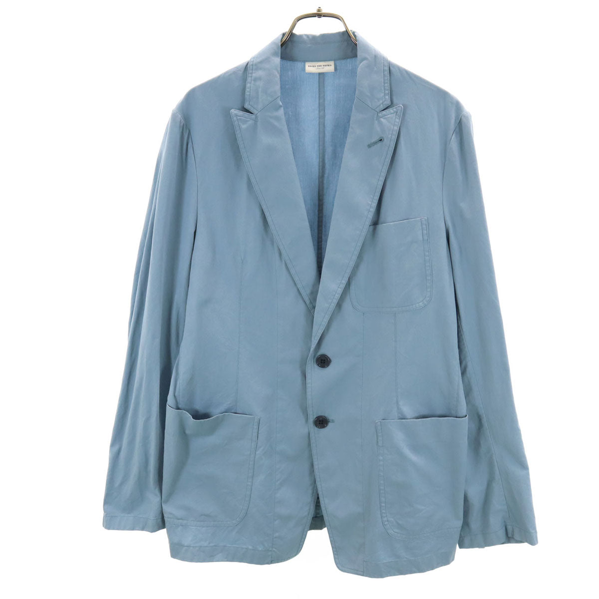 DRIES VAN NOTEN ドリスヴァンノッテン ブルガリア製 テーラードジャケット 46 ライトブルー メンズ