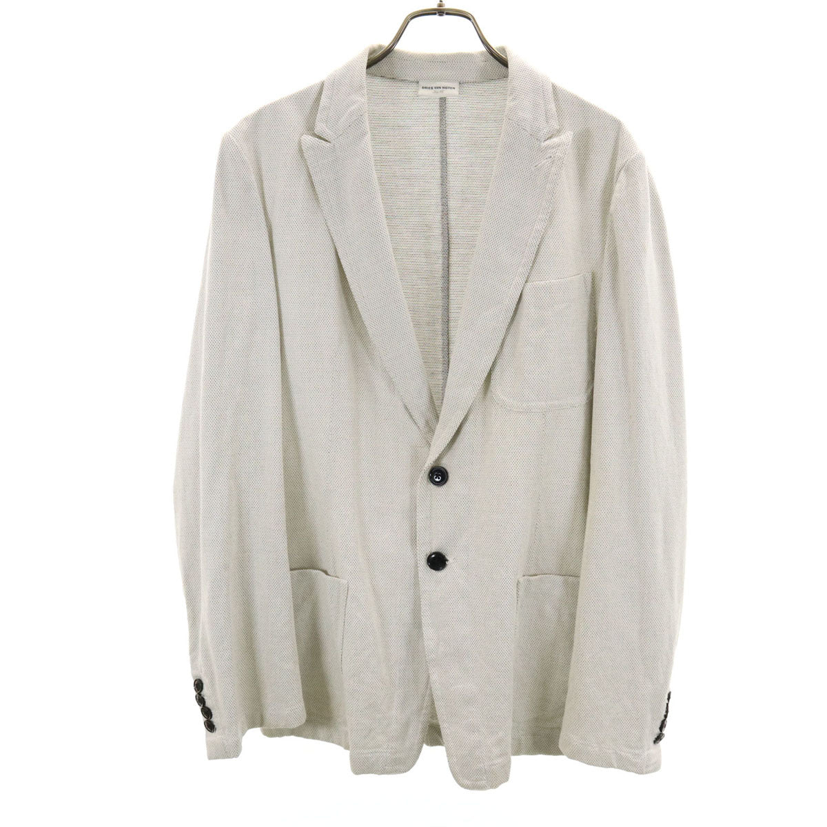 DRIES VAN NOTEN ドリスヴァンノッテン ブルガリア製 テーラードジャケット 46 ホワイト メンズ