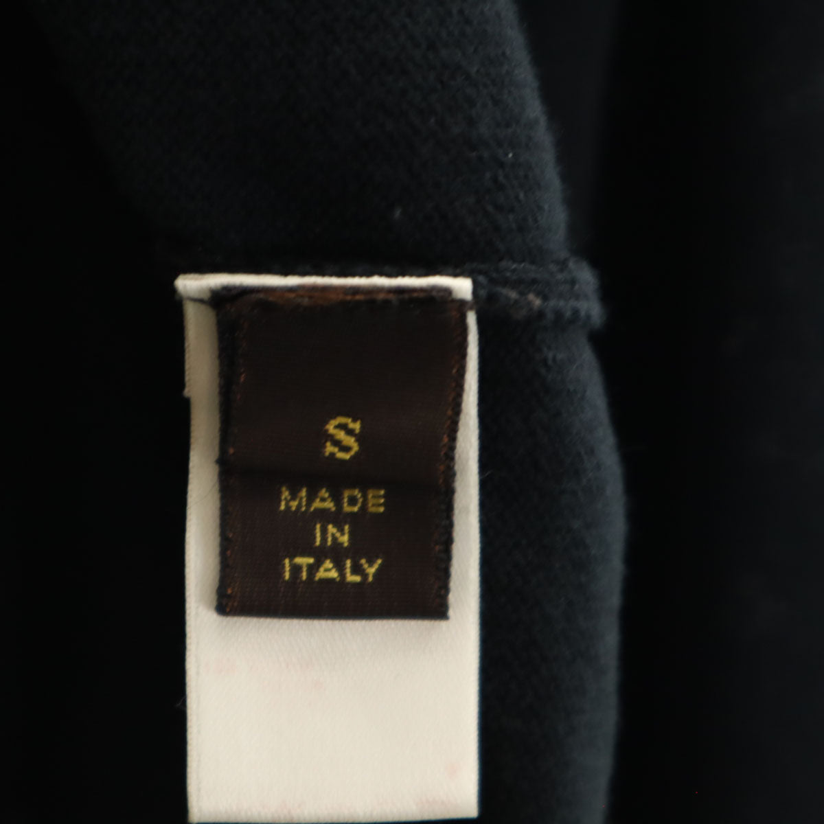 LOUIS VUITTON ルイヴィトン イタリア製 長袖 ニット S ブラック メンズ