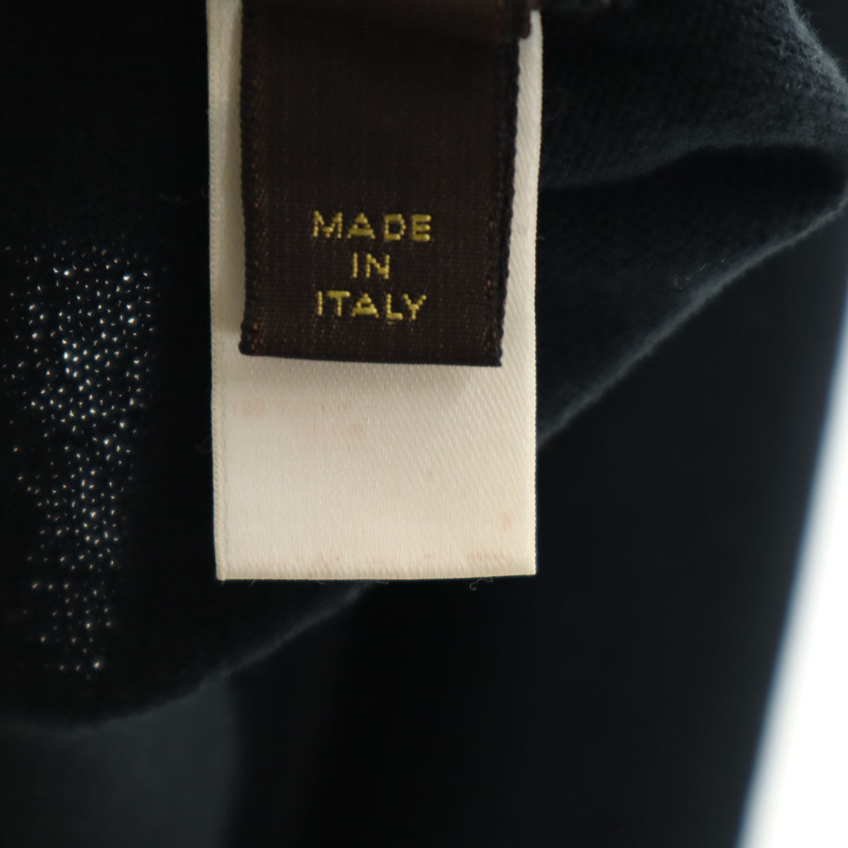 LOUIS VUITTON ルイヴィトン イタリア製 長袖 ニット S ブラック メンズ