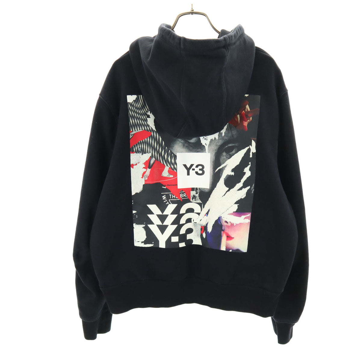 Y-3 ワイスリー 20aw バックプリント 長袖 スウェットパーカー M ブラック adidas×Yohji Yamamoto メンズ