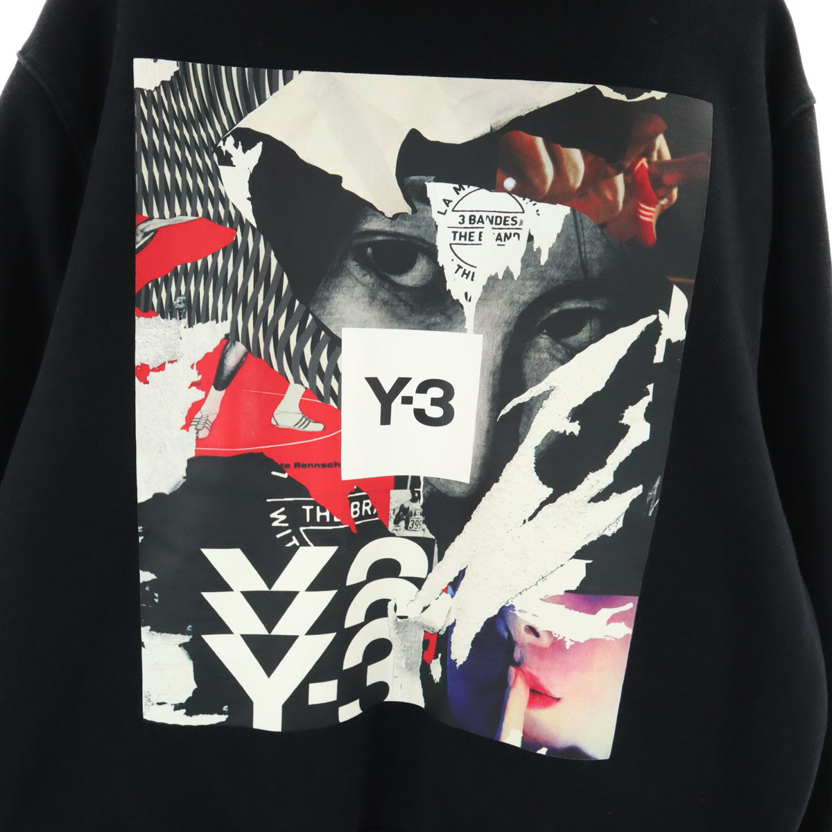 Y-3 ワイスリー 20aw バックプリント 長袖 スウェットパーカー M ブラック adidas×Yohji Yamamoto メンズ
