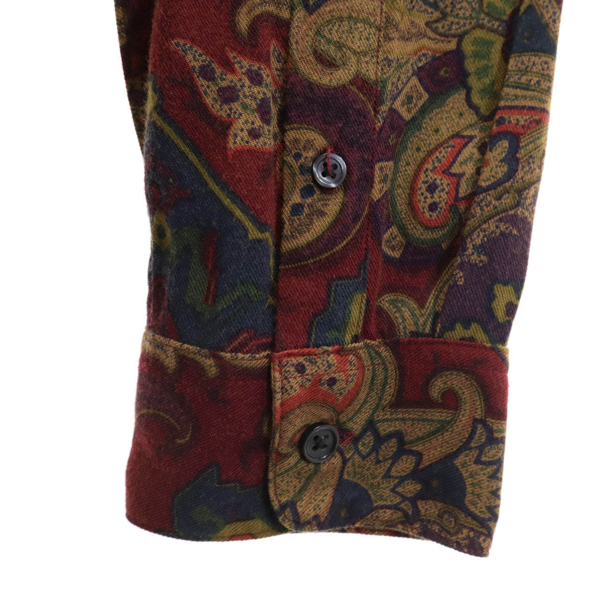 Supreme シュプリーム 15AW ペイズリー柄 長袖 オープンカラーシャツ M バーガンディ メンズ