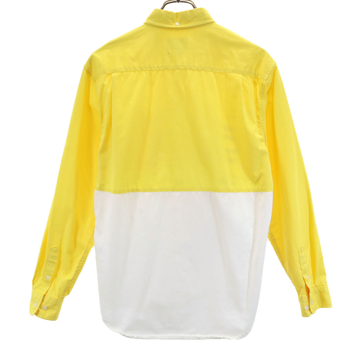 Supreme シュプリーム 14SS 長袖 ツートンカラー コットンシャツ S イエロー メンズ