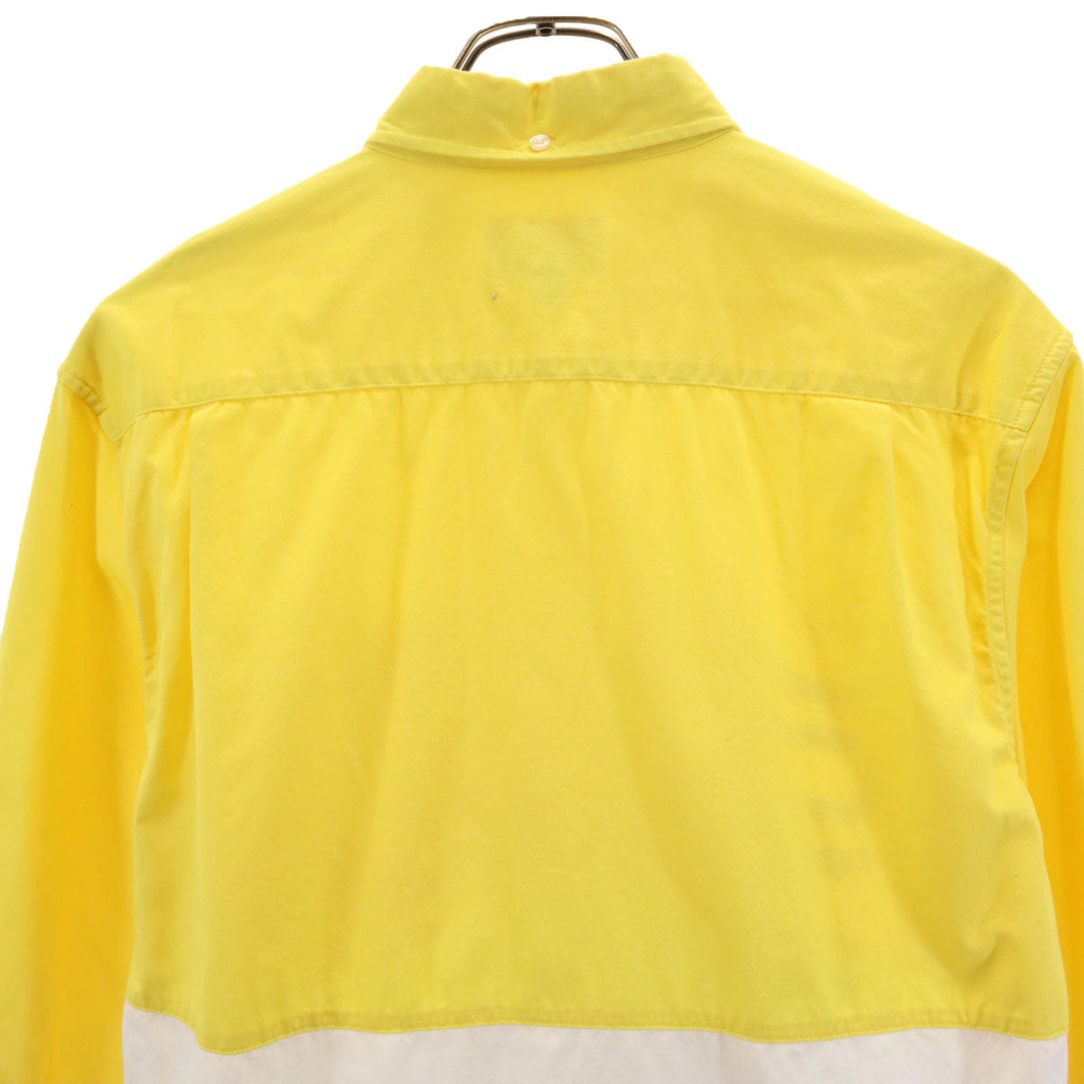 Supreme シュプリーム 14SS 長袖 ツートンカラー コットンシャツ S イエロー メンズ