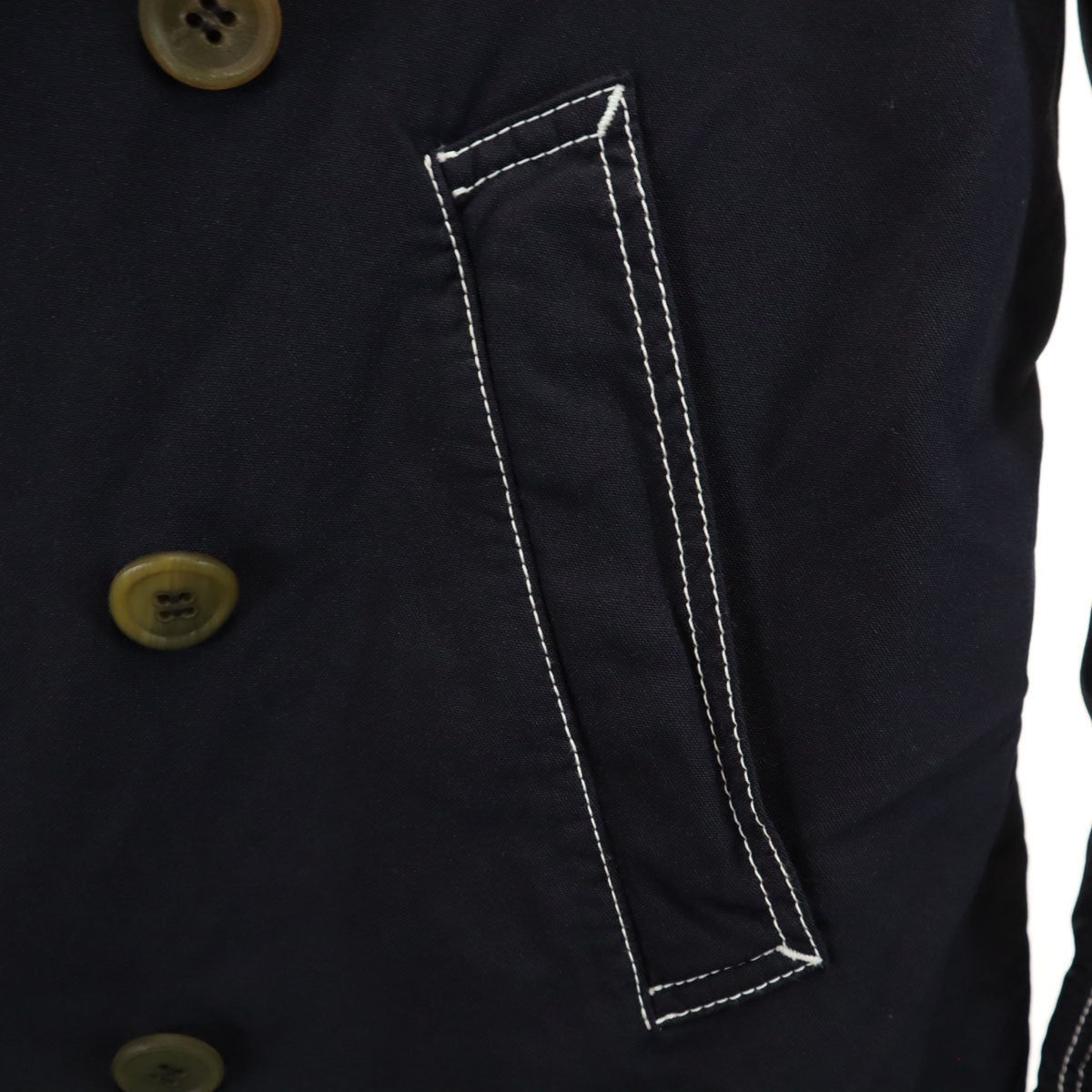コムデギャルソン オムドゥ 2013年 日本製 ホワイトステッチ ピーコート S ブラック メンズ