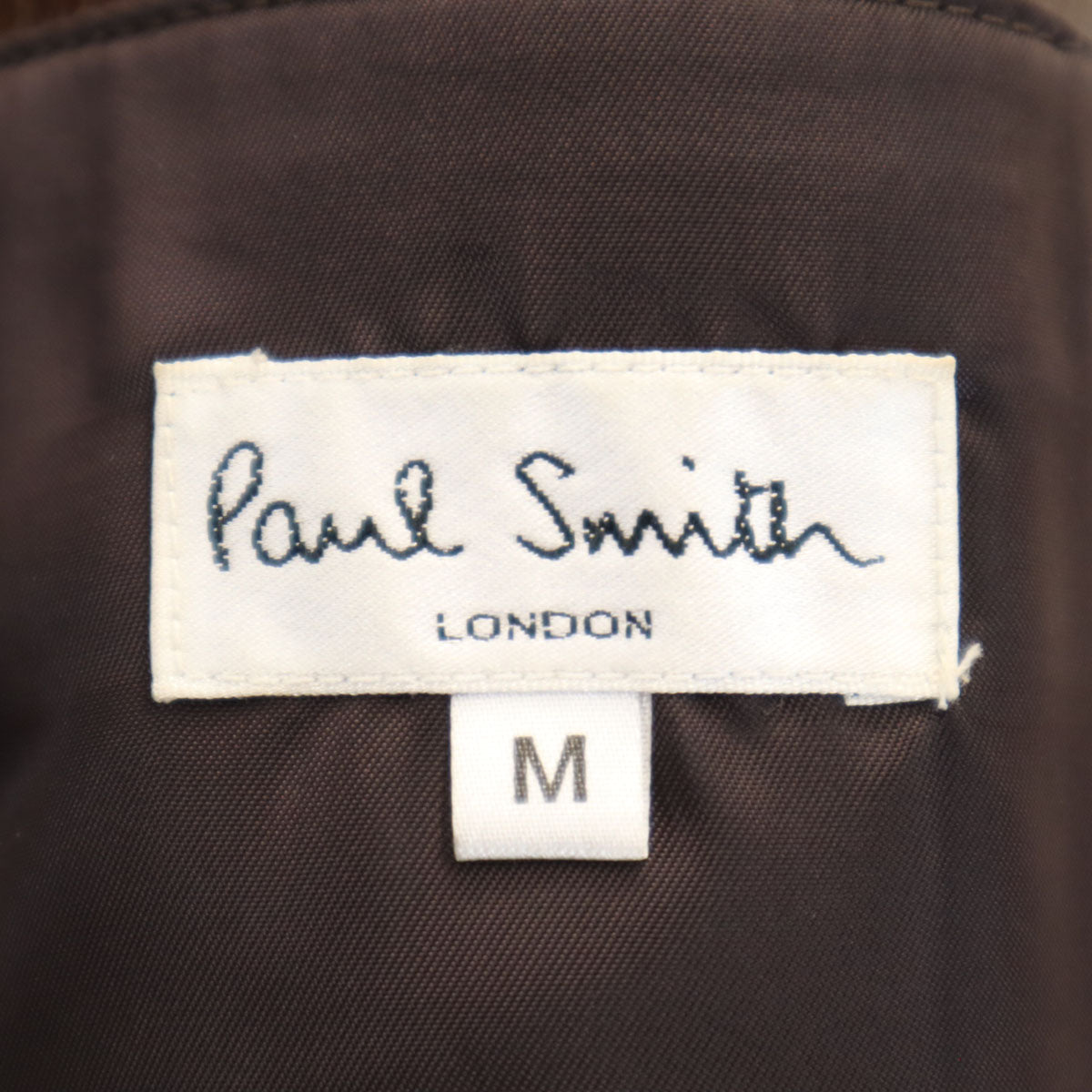 Paul Smith LONDON ポールスミスロンドン ホースレザー ダブルライダースジャケット M ブラウン メンズ
