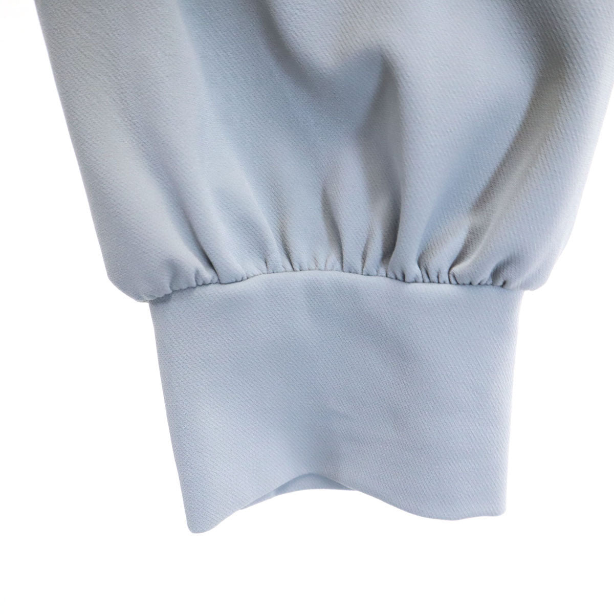 yori ヨリ 22AW 日本製 長袖 ワイドカラーストレッチ ブラウス 38 ライトブルー レディース