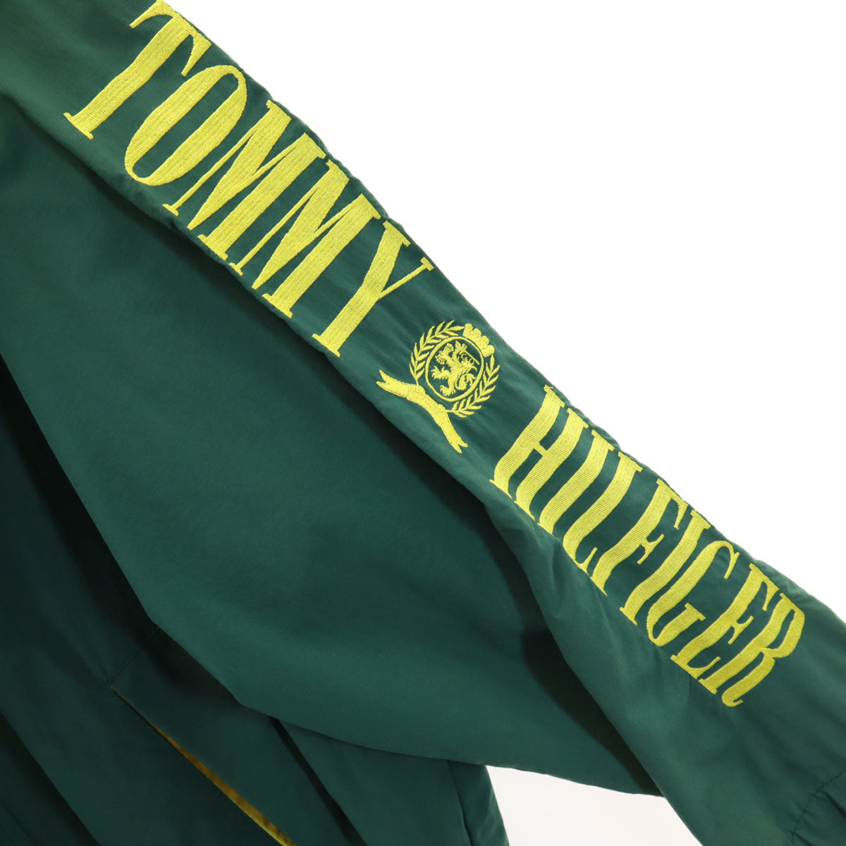 TOMMY HILFIGER トミーヒルフィガー 90s オールド フラッグタグ ナイロンジャケット L グリーン フード付き メンズ