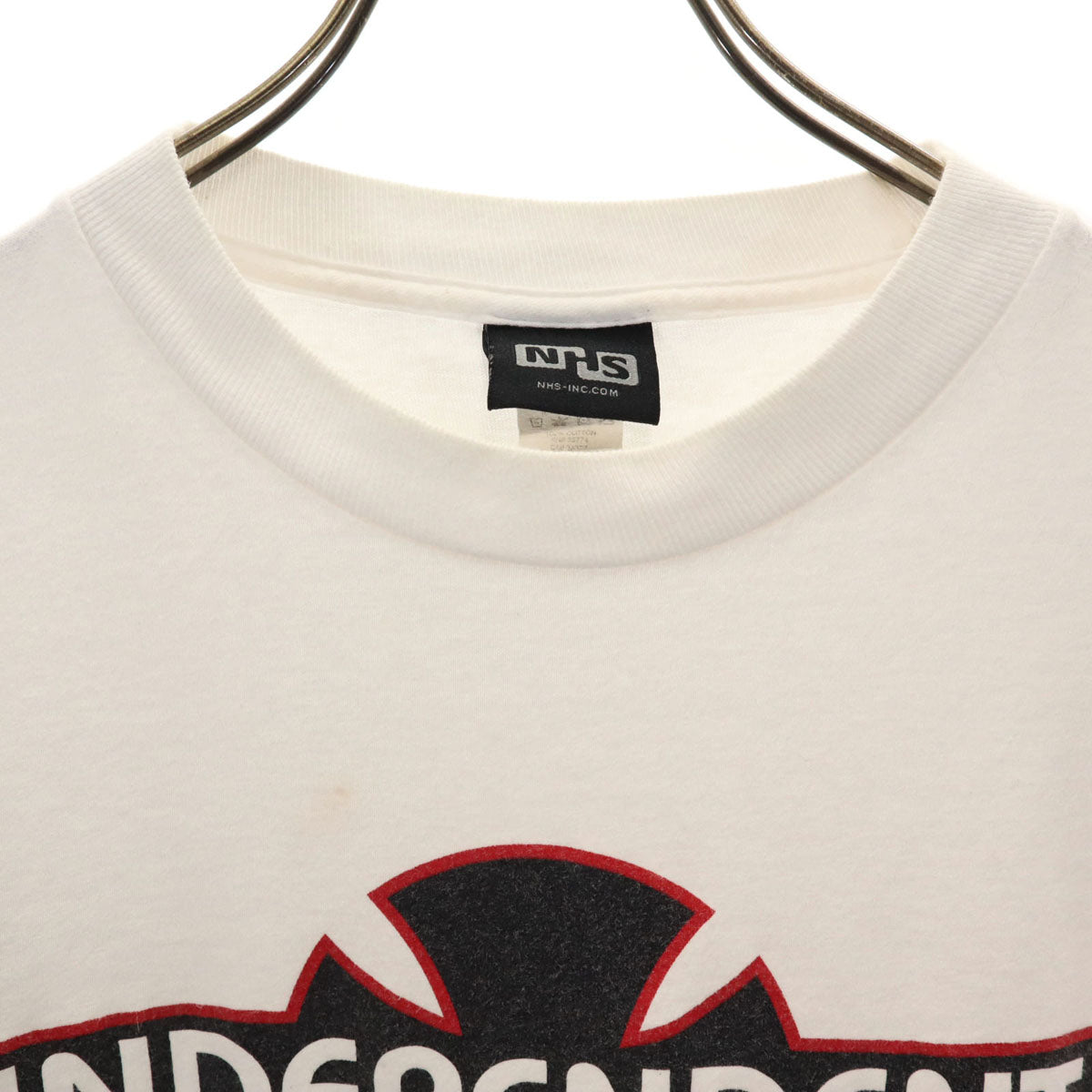 90s オールド インデペンデント 半袖 アイアンクロスロゴ Tシャツ S ホワイト INDEPENDENT メンズ