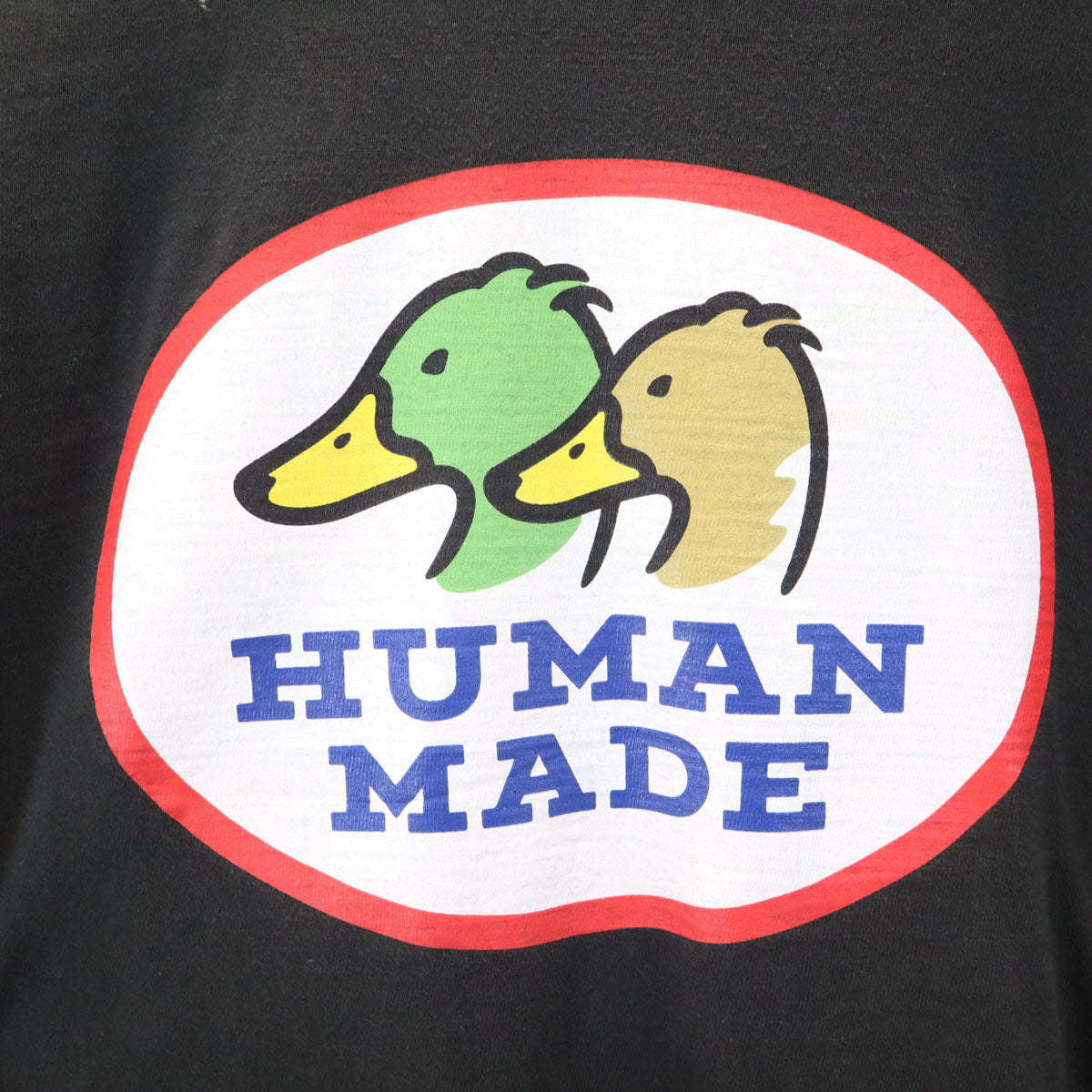 HUMAN MADE ヒューマンメイド 日本製 ダック 半袖 シングルステッチ プリント Tシャツ 2XL ブラック メンズ