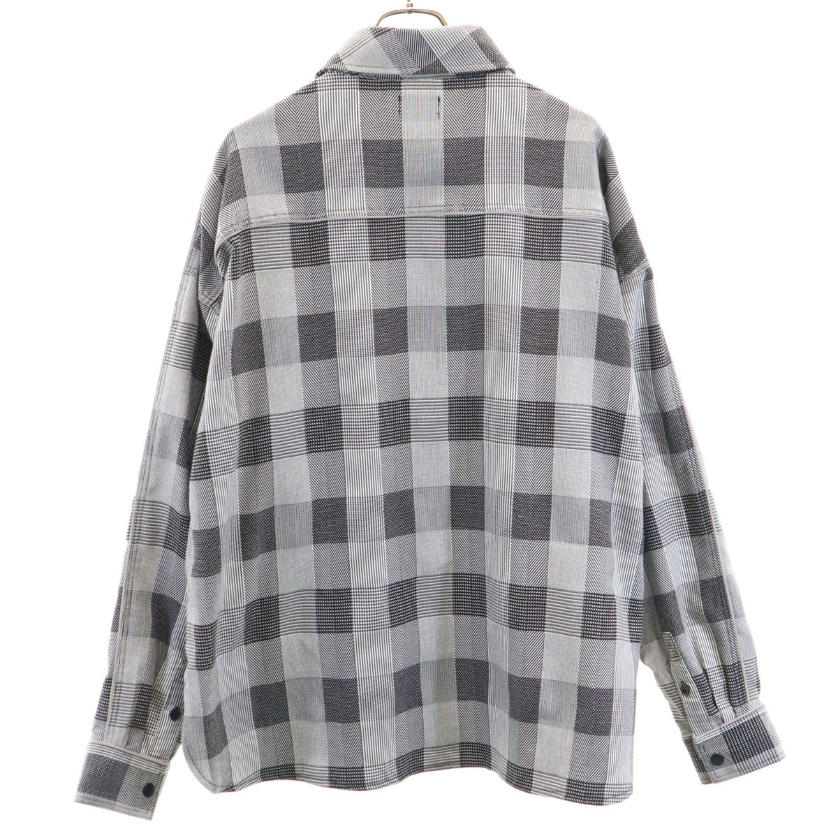 Danke Schon ダンケシェーン チェック柄 長袖 オーバーサイズ シャツ F ブラック メンズ