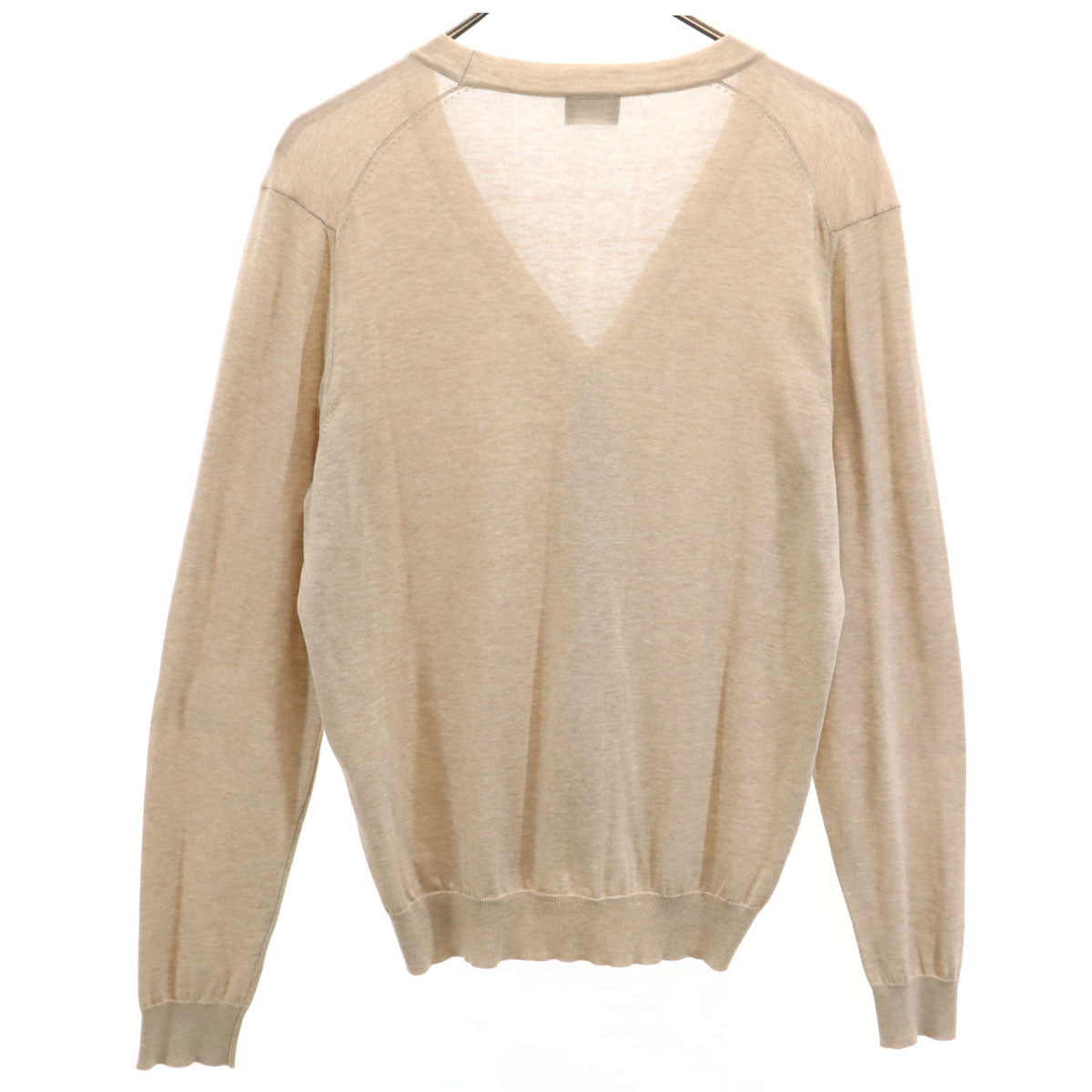 DRUMOHR ドルモア イタリア製 長袖 Vネック ハイゲージ ニットカーディガン 46 ベージュ メンズ