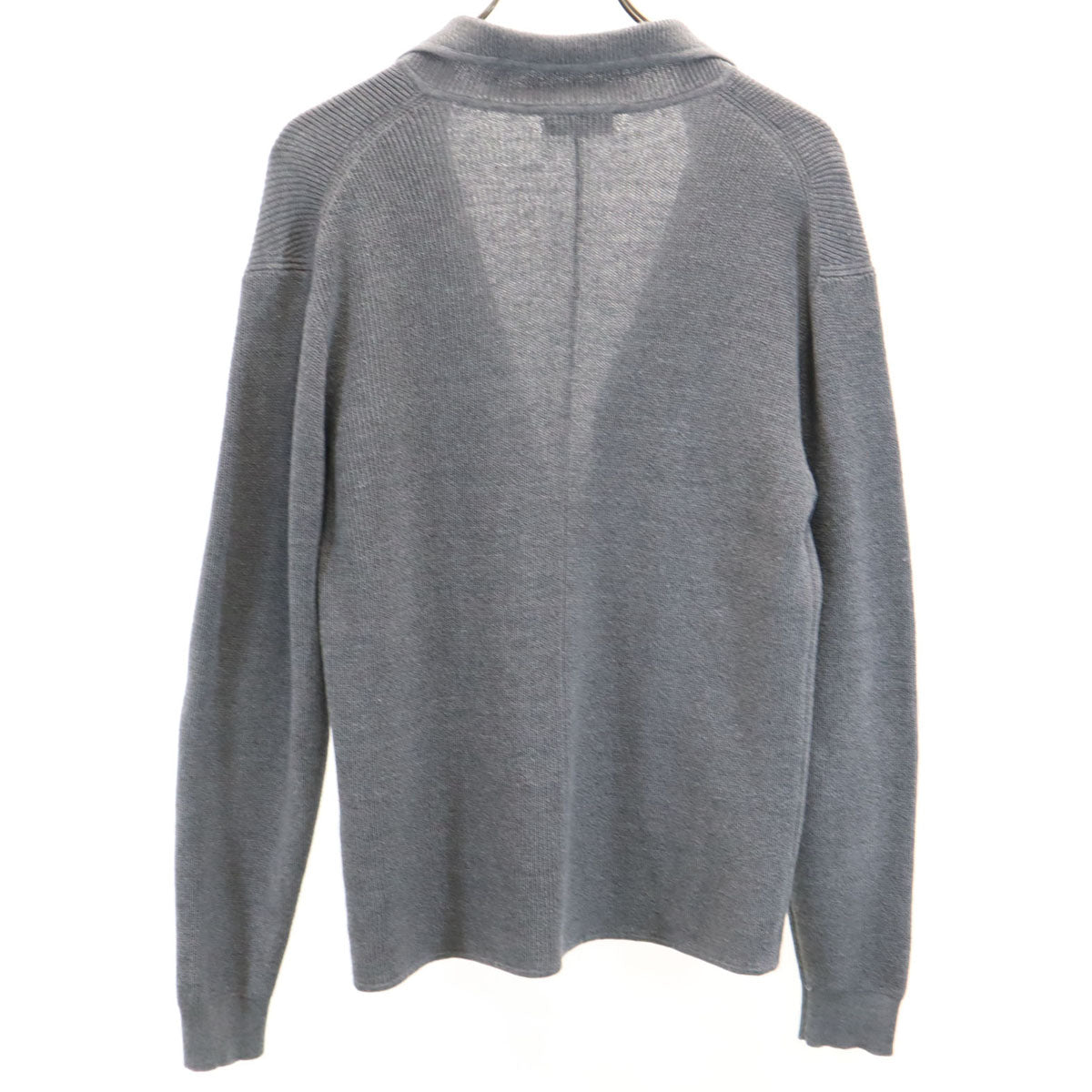 SHIPS シップス リネンブレンド 長袖 ニットカーディガン S グレー メンズ
