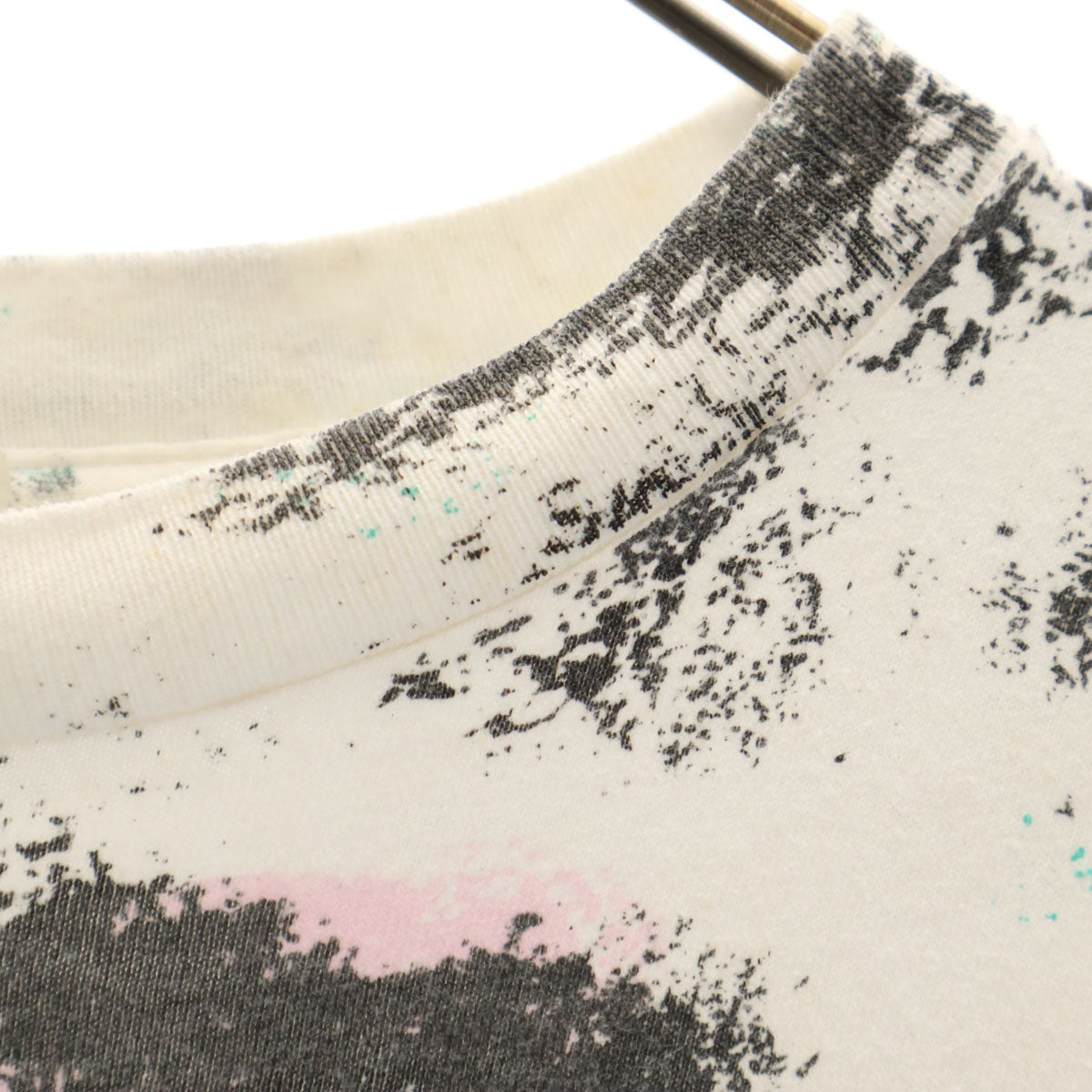 OLD オールド 80s 90s USA製 総柄 半袖 サーファープリント Tシャツ free ホワイト 他 シングルステッチ メンズ