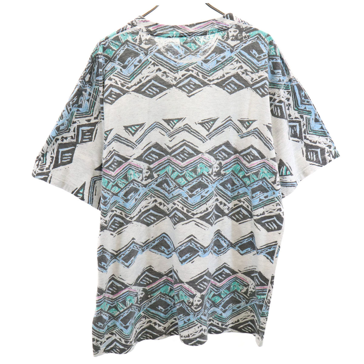 TULTEX タルテックス 90s オールド キリスト 総柄 半袖 ジーザスプリント Tシャツ XL グレー 他 Jesus メンズ