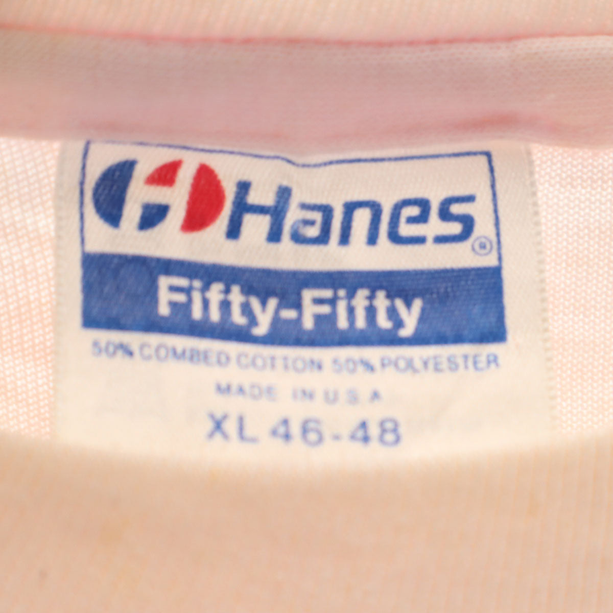 Hanes ヘインズ 80s 90s オールド USA製 アヒル 半袖 シングルステッチ プリント Tシャツ XL ピンク メンズ