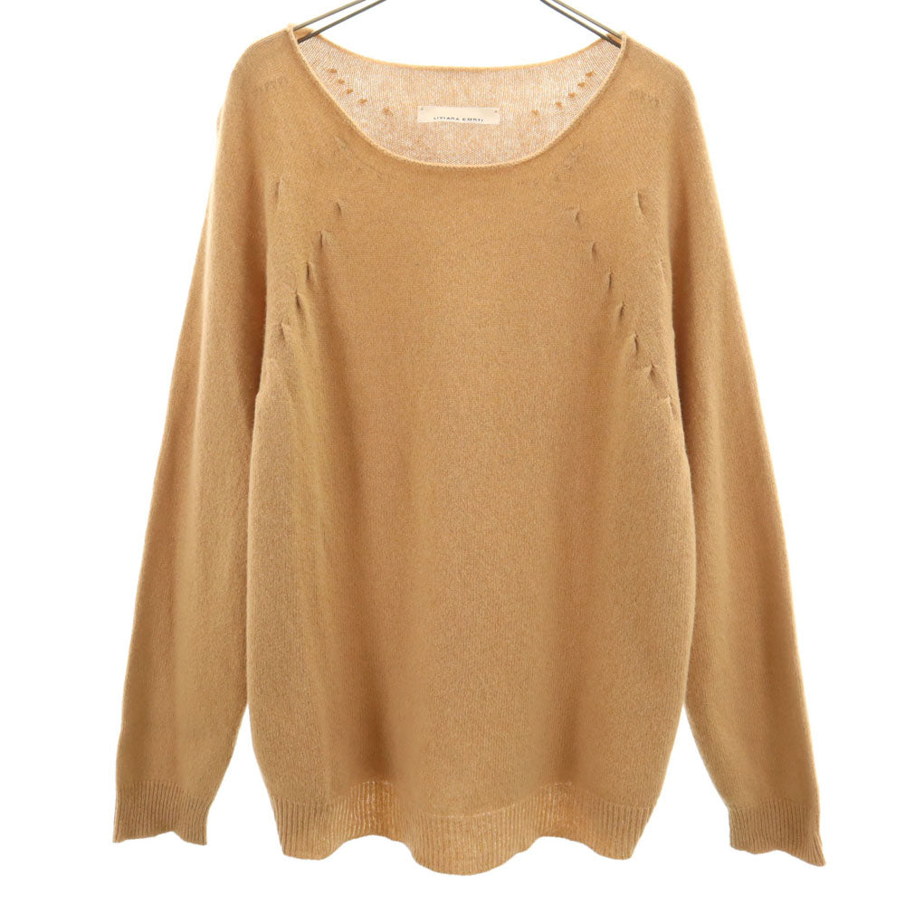 LIVIANA CONTI リビアナコンティ イタリア製 長袖 セーター M ベージュ ニット レディース