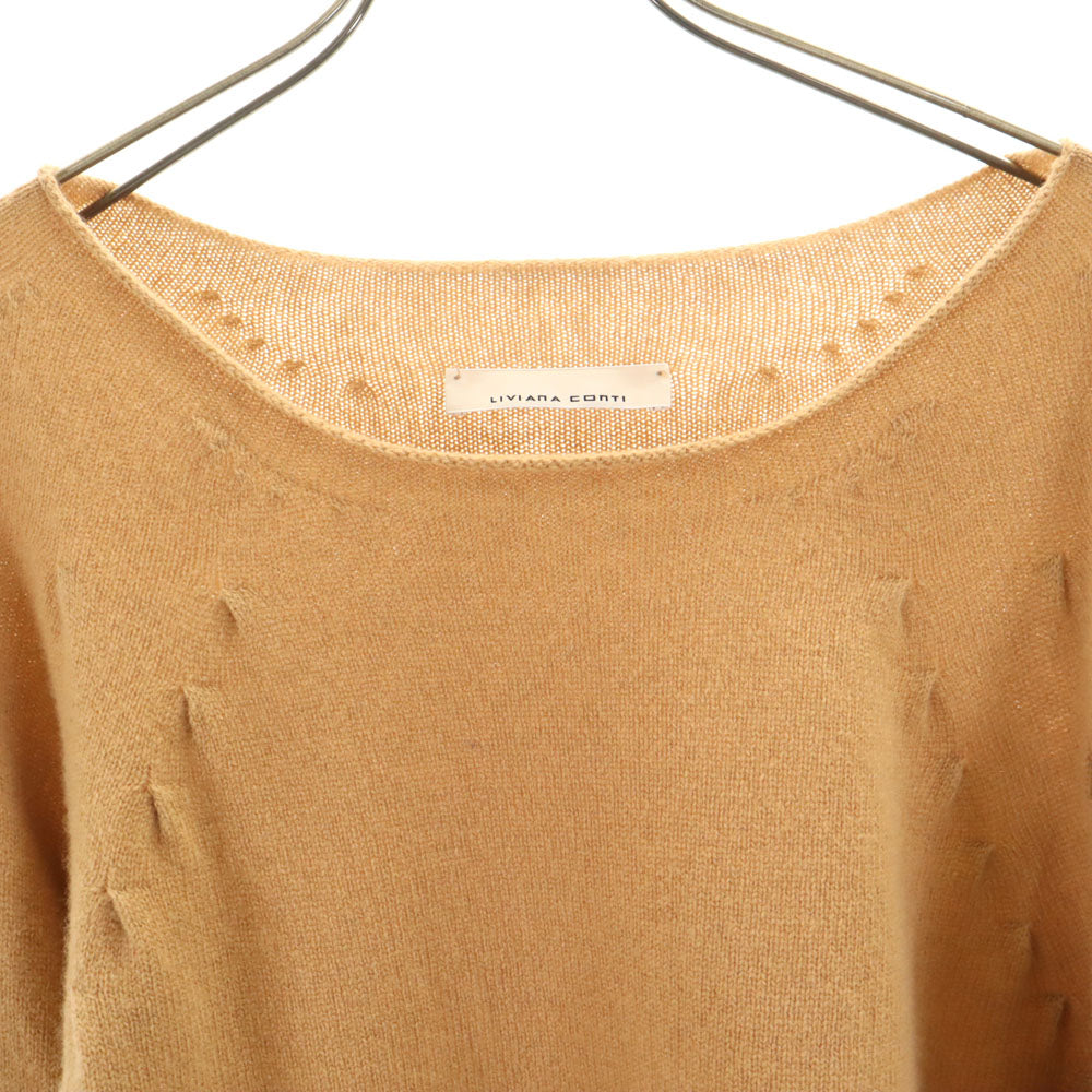 LIVIANA CONTI リビアナコンティ イタリア製 長袖 セーター M ベージュ ニット レディース
