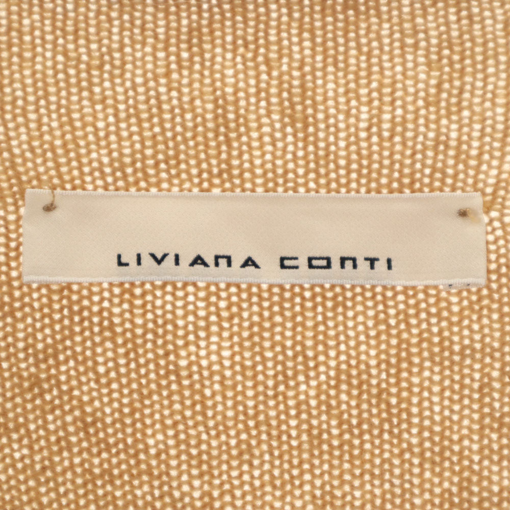 LIVIANA CONTI リビアナコンティ イタリア製 長袖 セーター M ベージュ ニット レディース