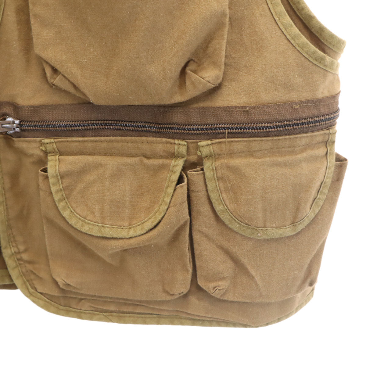 VINTAGE ヴィンテージ 80s ベスト L ベージュ系 メンズ