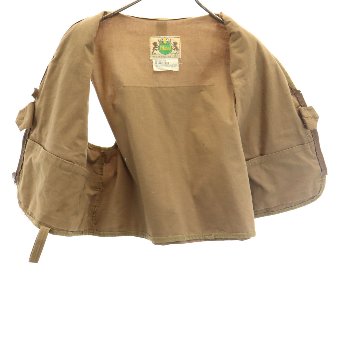 VINTAGE ヴィンテージ 80s ベスト L ベージュ系 メンズ