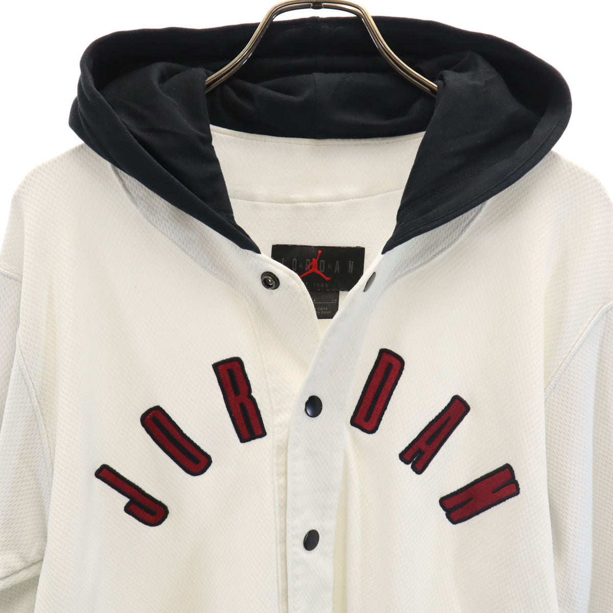 AIR JORDAN エアジョーダン 長袖 レイヤード ベースボール パーカー S ホワイト NIKE ナイキ メンズ