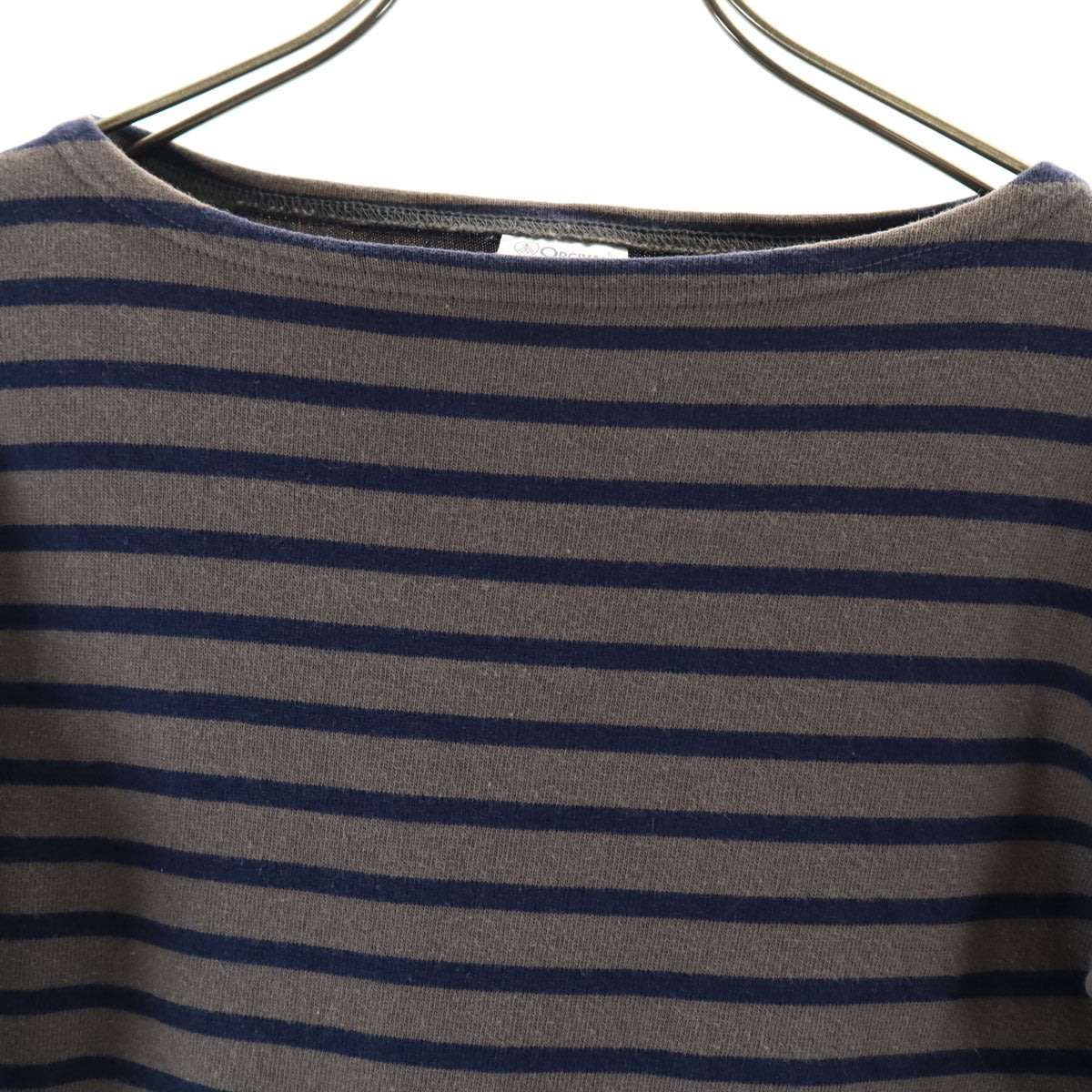 ORCIVAL オーシバル 日本製 ボーダー柄 長袖 ボートネック バスクシャツ 1 グレー系 レディース