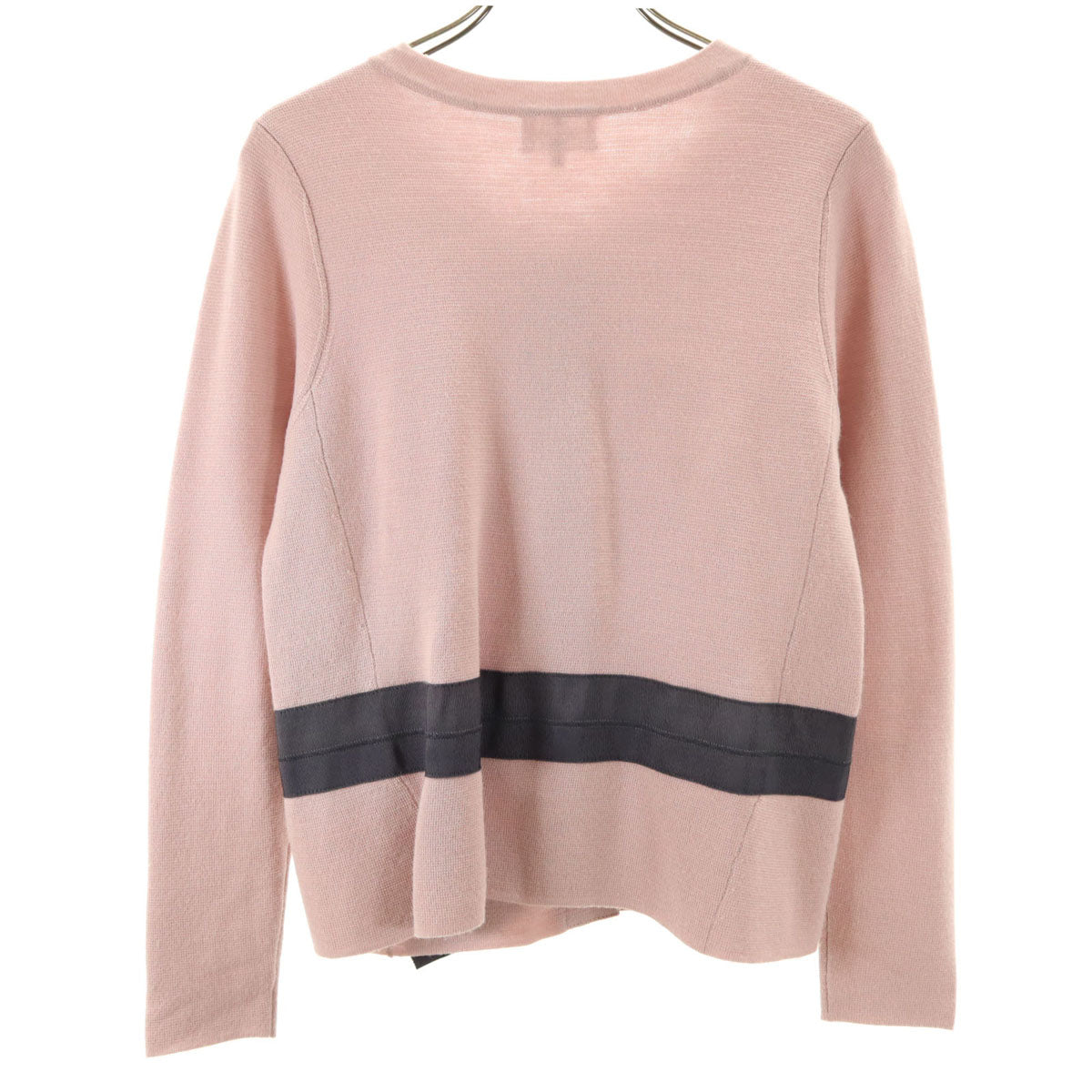 LANVIN en Bleu ランバンオンブルー ウールブレンド 長袖 ニットカーディガン 38 くすみピンク レディース