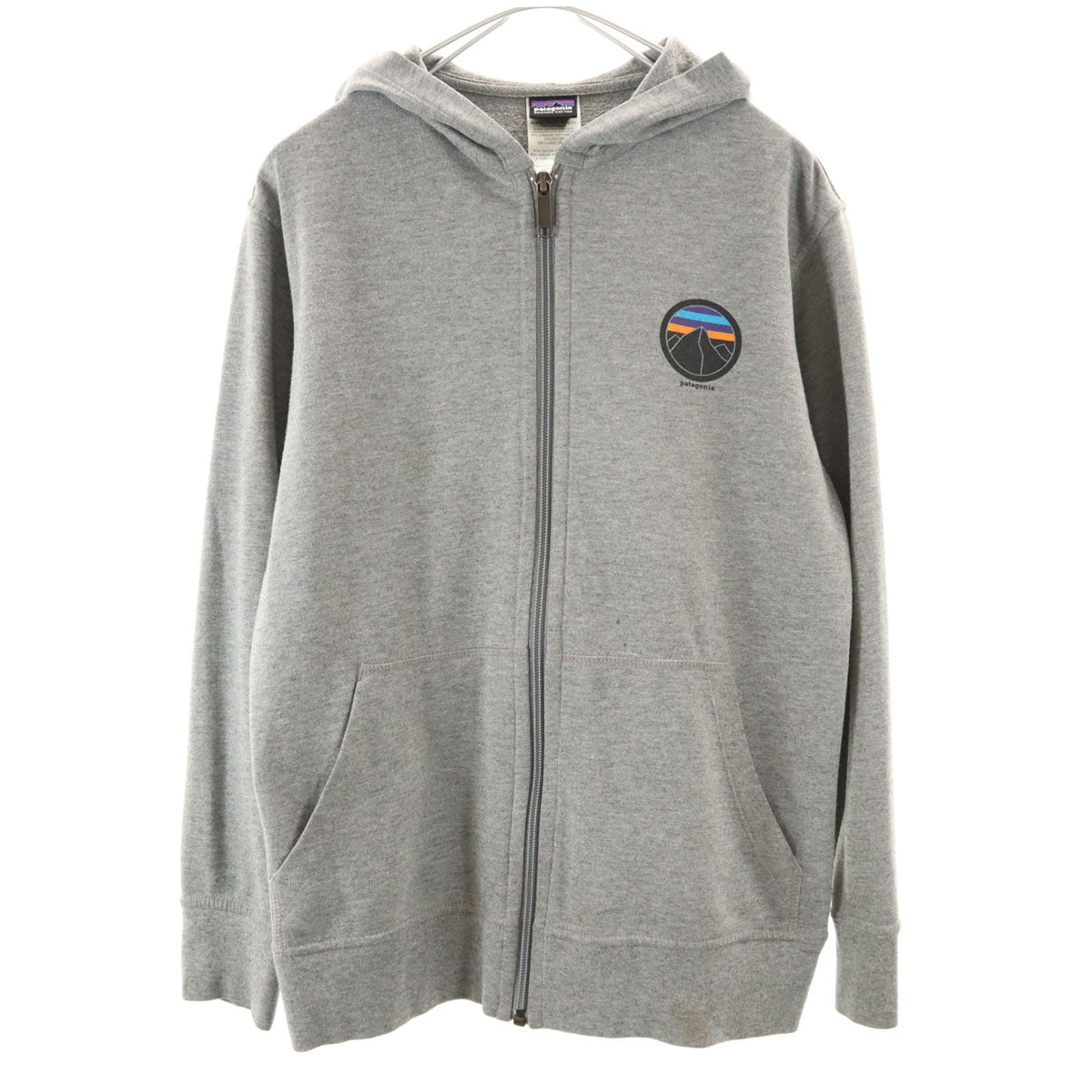 patagonia パタゴニア スウェット ジップパーカー M グレー 63000SP14 キッズ