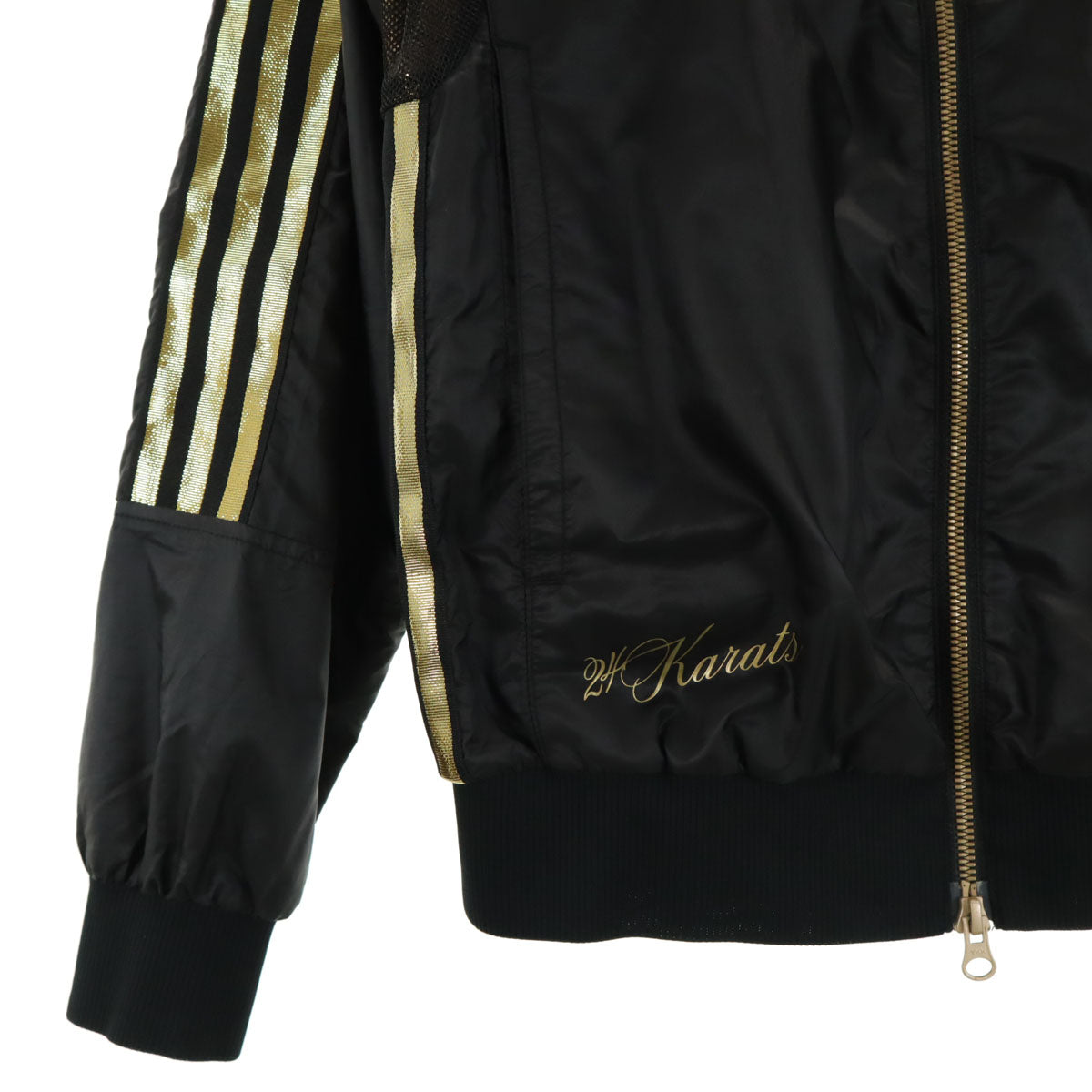 adidas アディダス 24karats トゥエンティーフォーカラッツ コラボ 2WAY トラックジャケット 上下 セットアップ 2XS ブラック ジャージ 3ライン メンズ