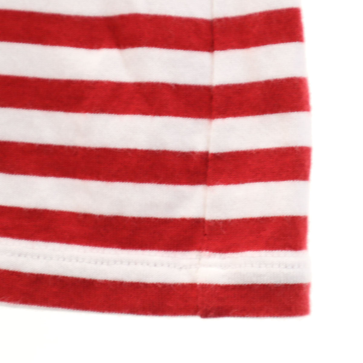 DIARIES 日本製 長袖 カットソー レッド×ホワイト レディース